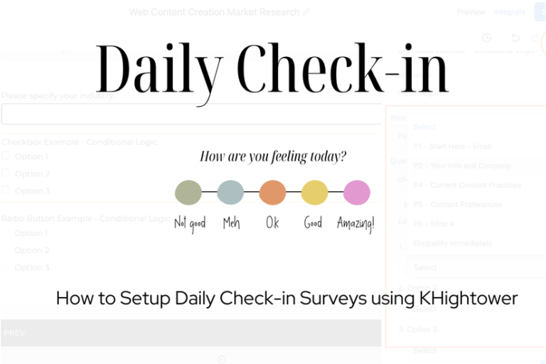 KHightower survey daily checkins blog post